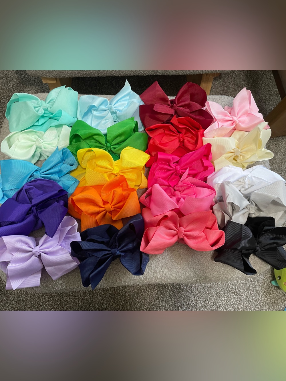 Amazon Kids Hair Bow Set – Multicolor Large Grosgrain Bows